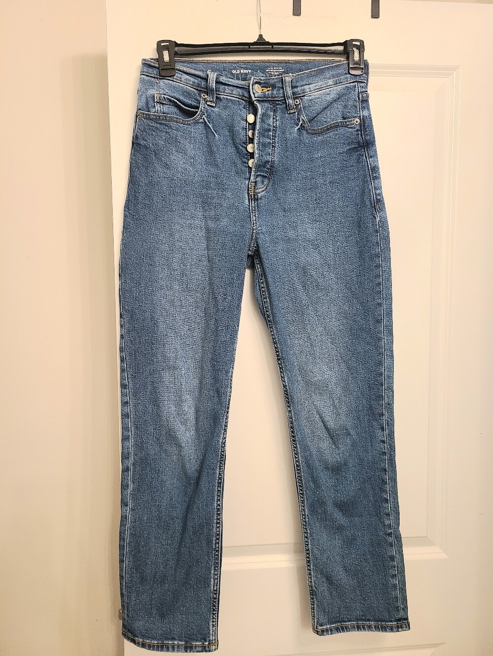 Old Navy Extra High Rise Sky High Straight Jeans